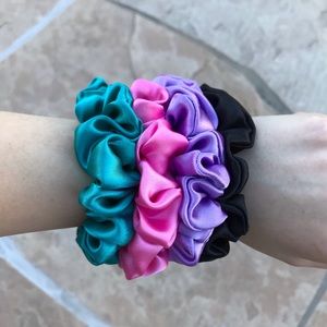 4 for $12 Satin Hair Scrunchies Handmade